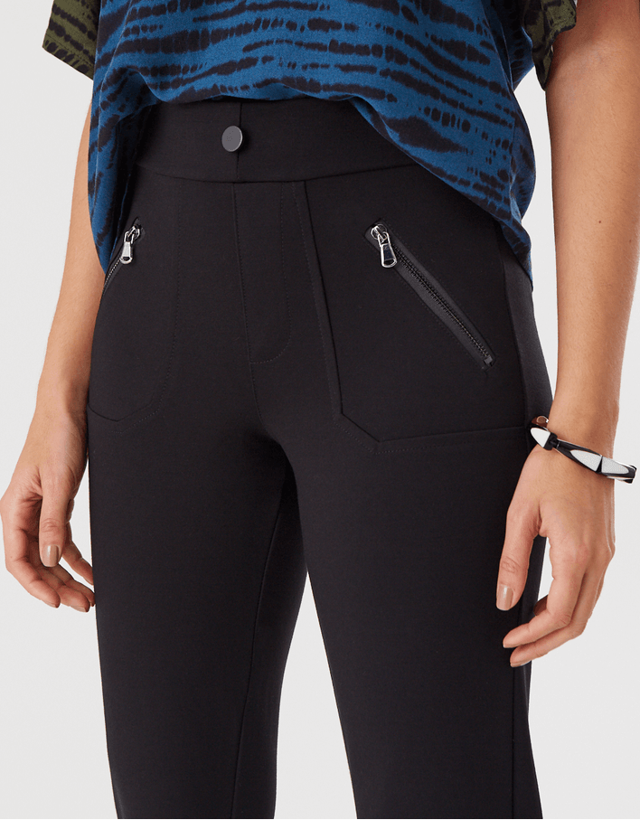 calça legging com bolso e ziper