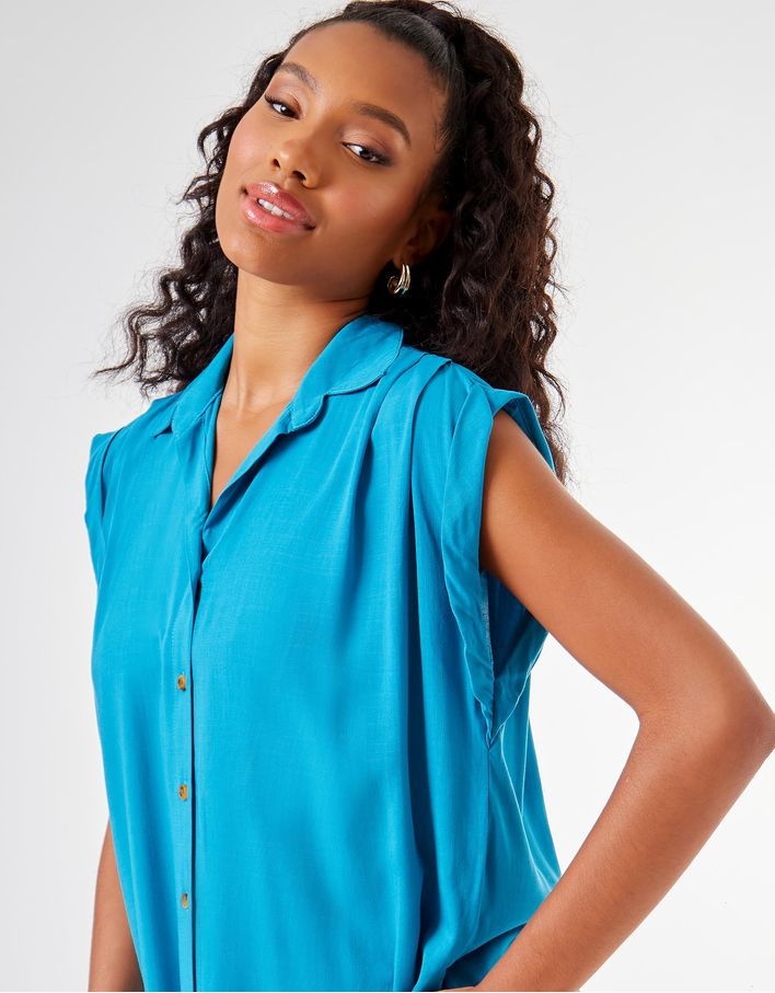 camisa alongada verde